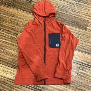 Outdoor research super warm, zip up hoodie.  Thinner waffle material